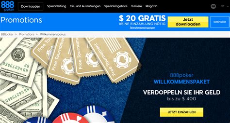 888 poker willkommensbonus.
